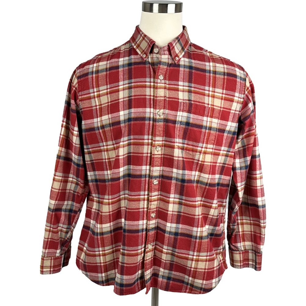 Eddie Bauer Heavy Flannel Shirt (L)